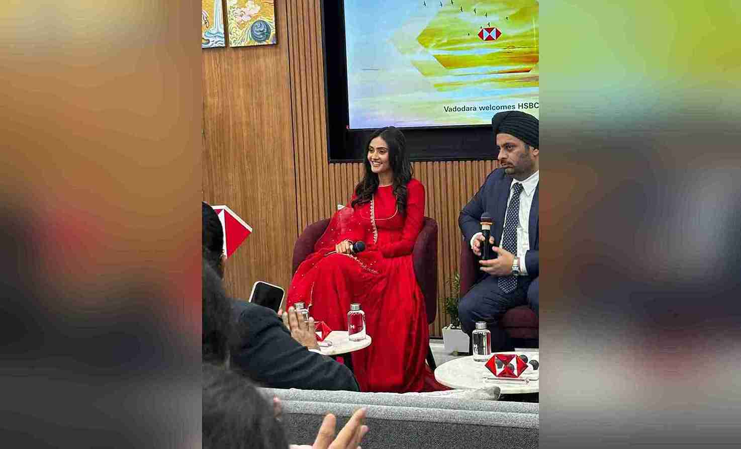 Actress Janki Bodiwala for a celebrity appearance at a corporate in Vadodara. Actress Janki Bodiwala for a celebrity appearance at a corporate in Vadodara.