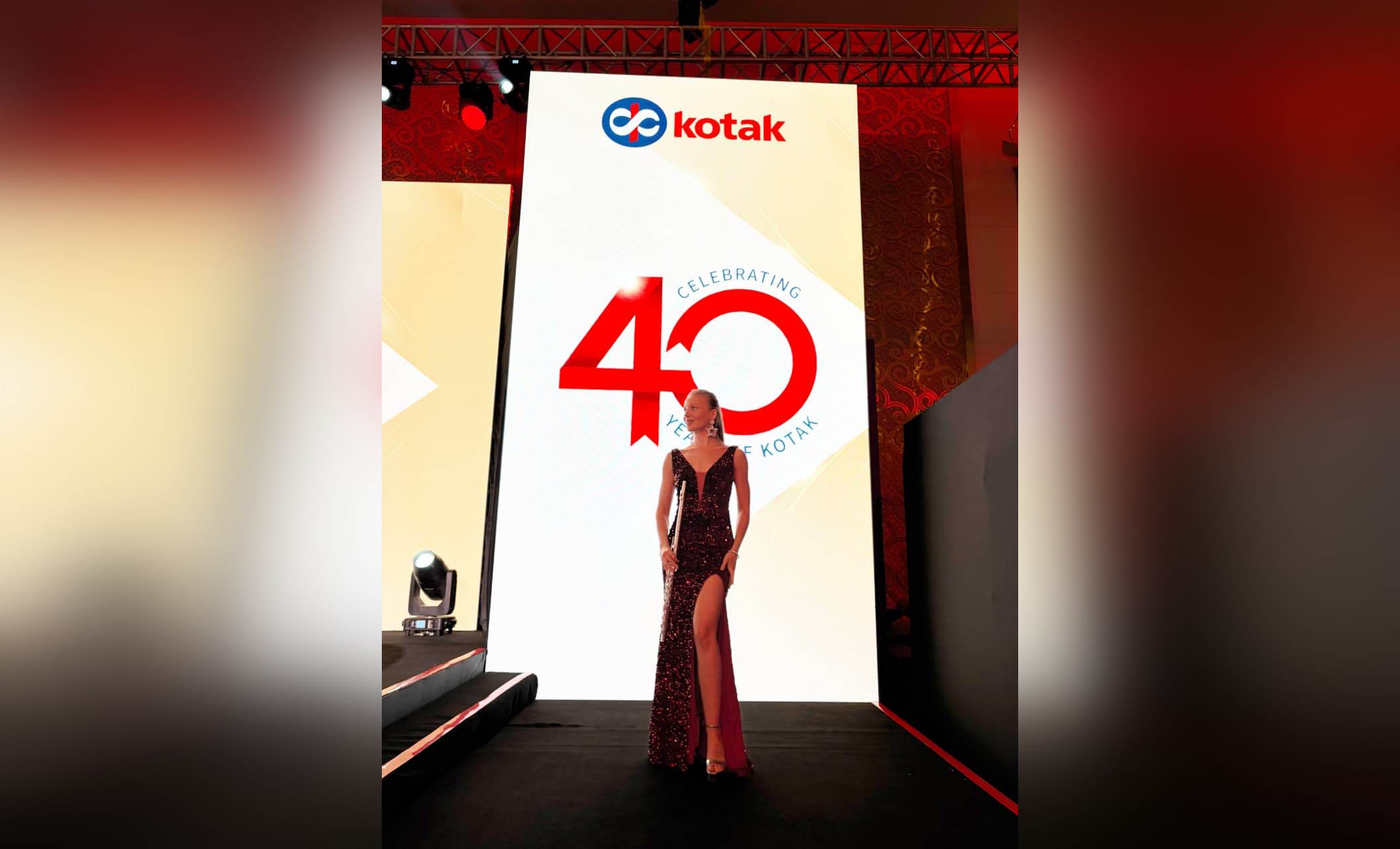 An International Flautist performing at a corporate event in Mumbai An International Flautist performing at a corporate event in Mumbai