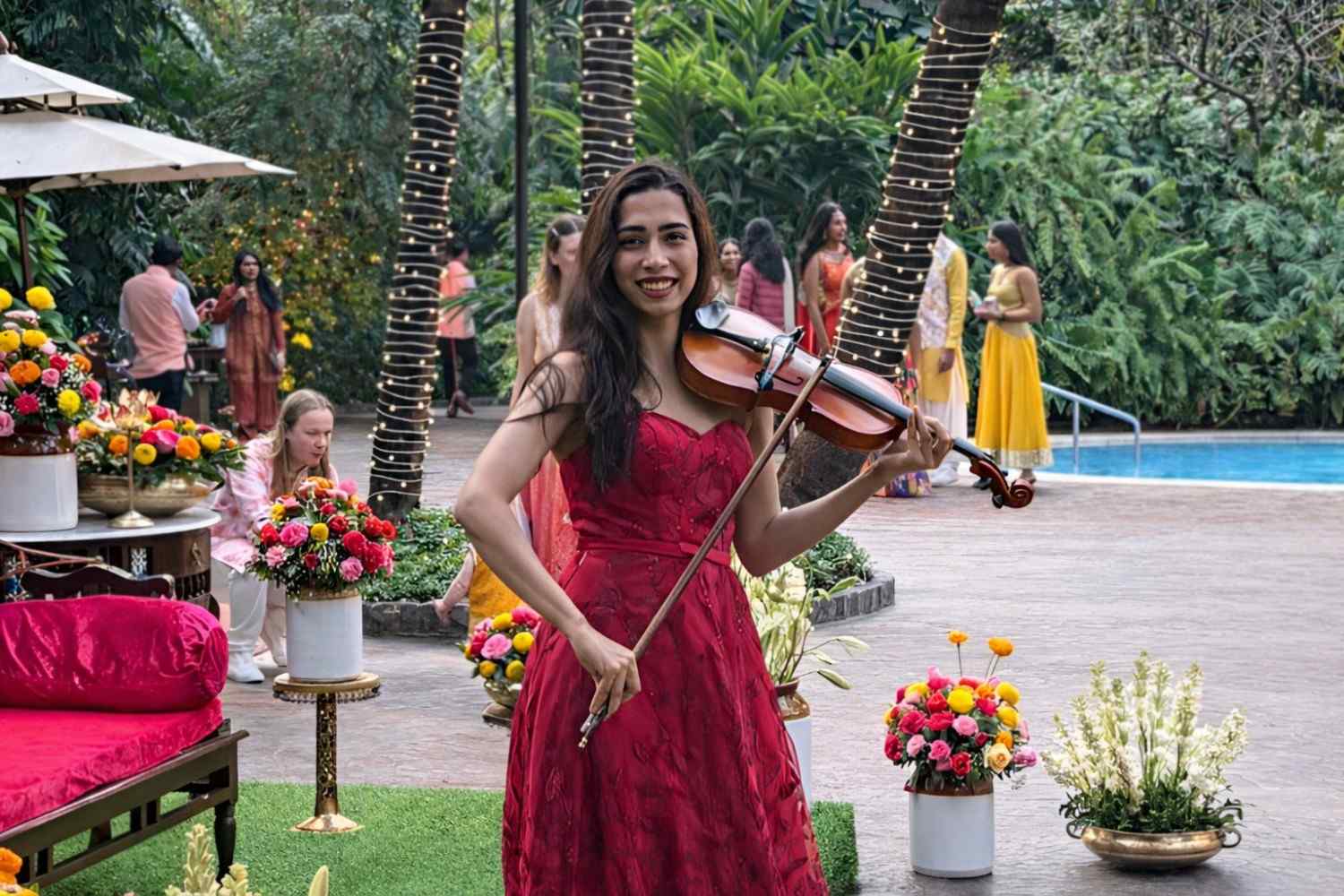 Violinist Daniella performing at a corporate event in Mumbai Violinist Daniella performing at a corporate event in Mumbai