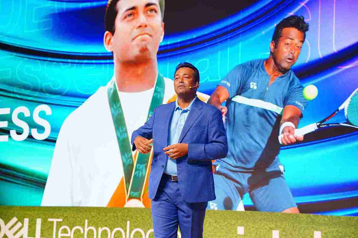 Leander Paes as a guest speaker at a corporate event in Goa Leander Paes as a guest speaker at a corporate event in Goa