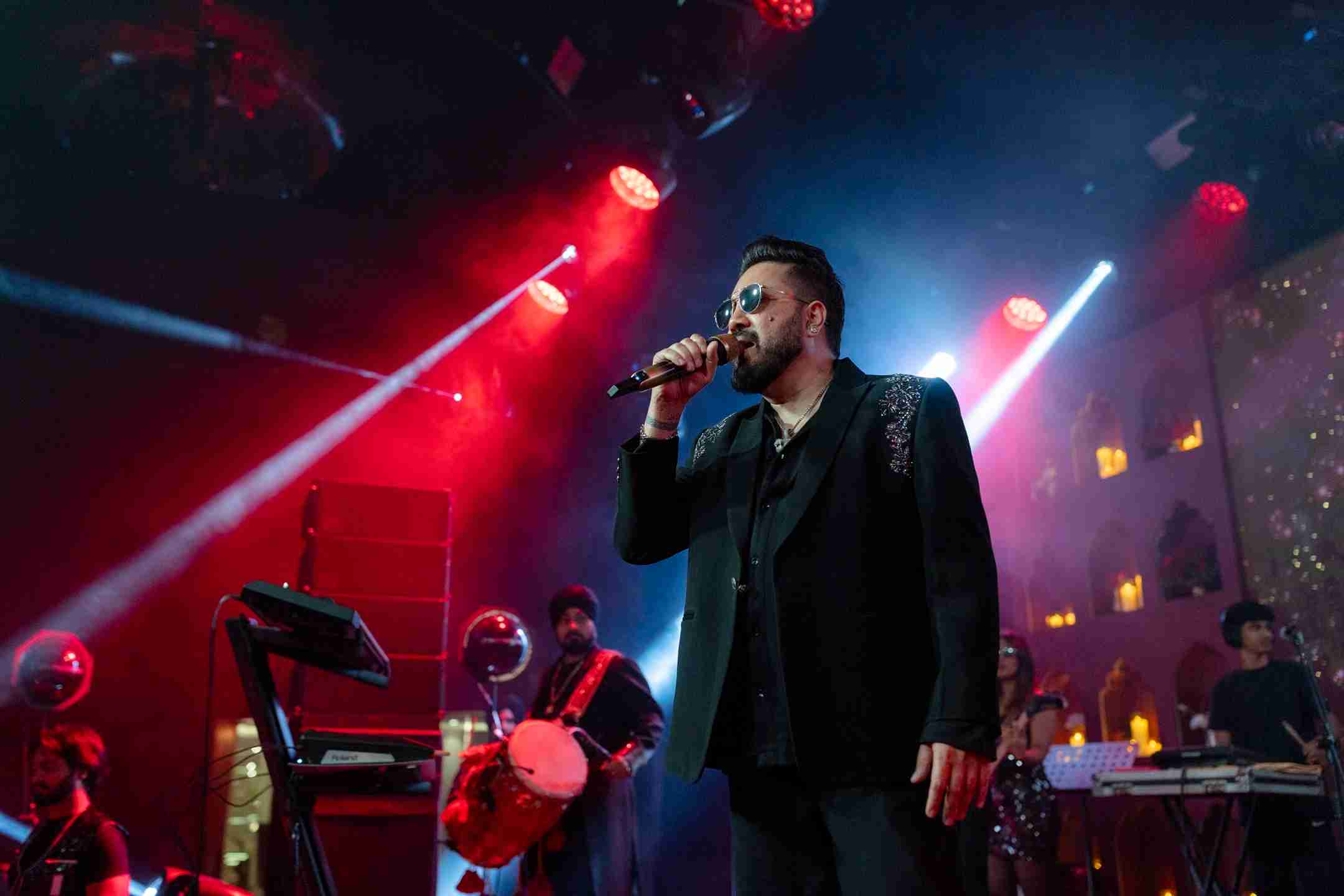 Mika Singh performing at a corporate event in Delhi Mika Singh performing at a corporate event in Delhi
