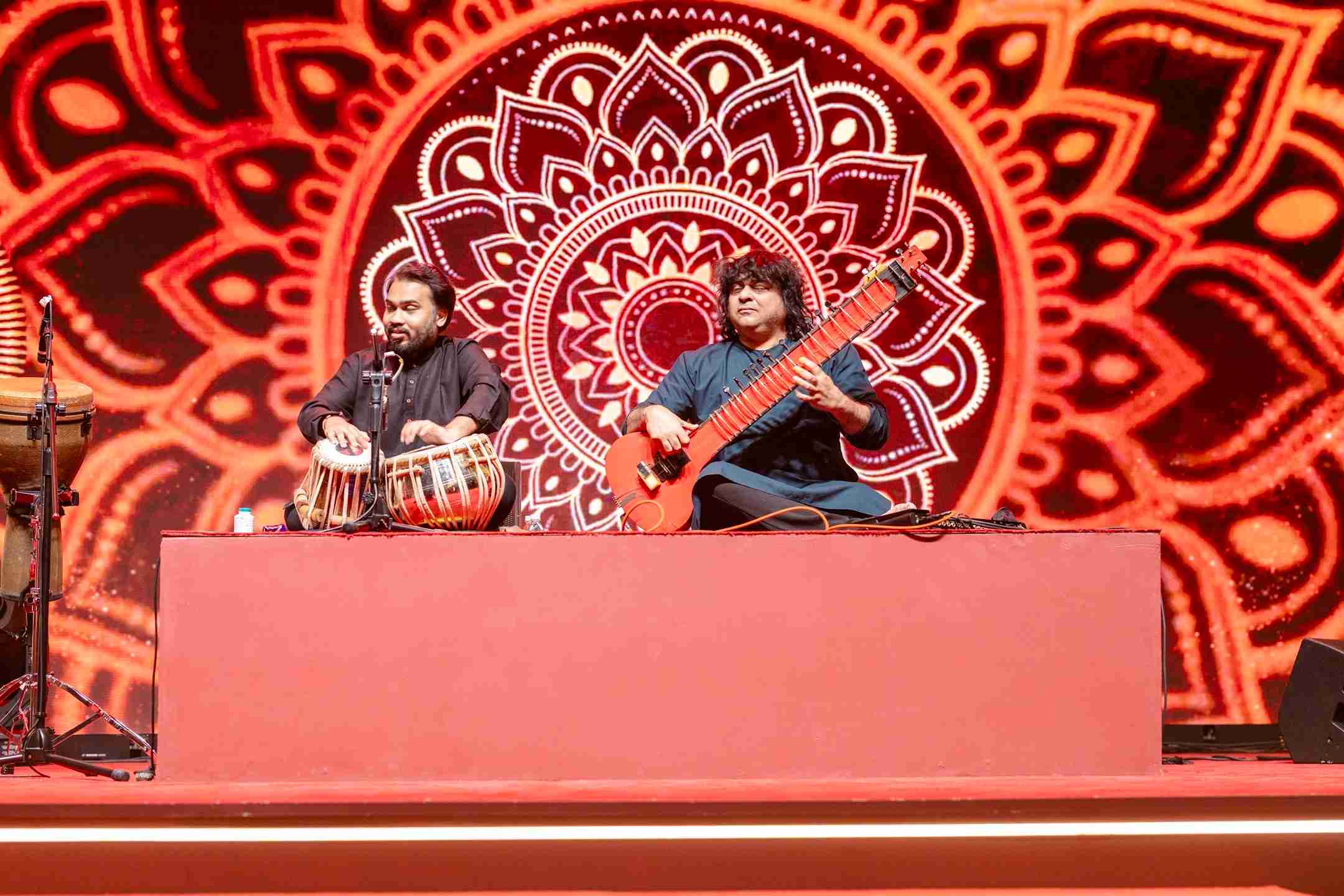 Niladri Kumar performing at a corporate event in Delhi Niladri Kumar performing at a corporate event in Delhi