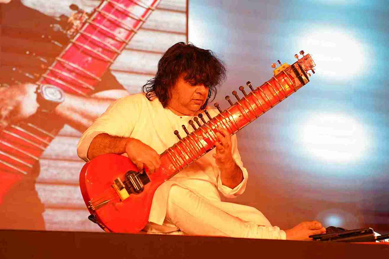 Niladri Kumar performing at a corporate event in Indore Niladri Kumar performing at a corporate event in Indore