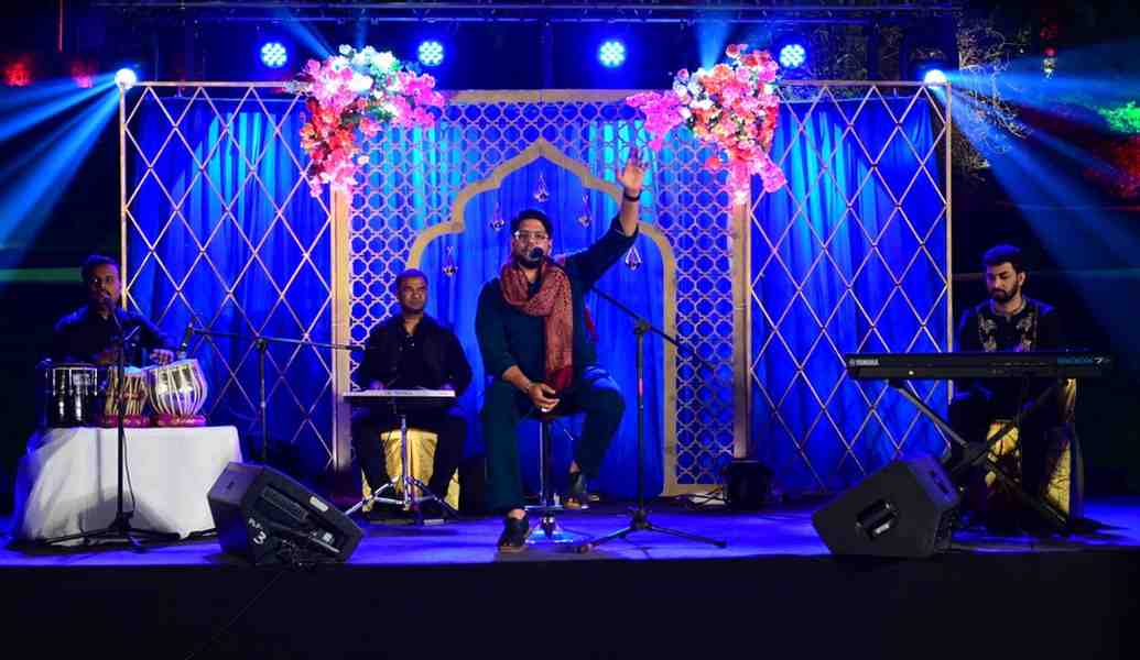 Roohaniyat Band performing at a corporate event in Hyderabad Roohaniyat Band performing at a corporate event in Hyderabad