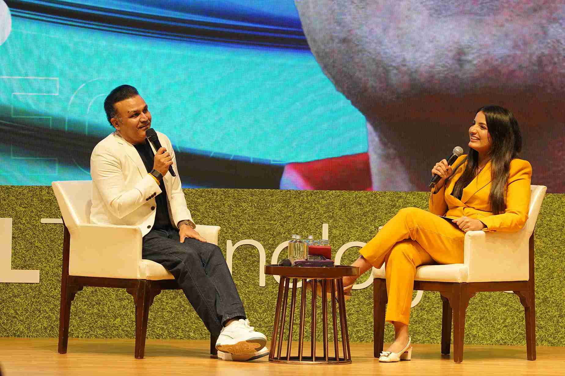 Virendra Sehwag as a guest speaker at a corporate event in Delhi Virendra Sehwag as a guest speaker at a corporate event in Delhi