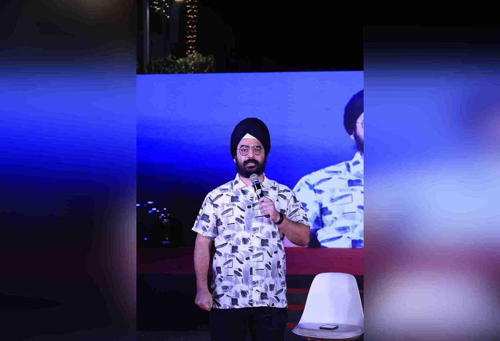 Comedian Angad Singh performing at a corporate event in Gurgaon Comedian Angad Singh performing at a corporate event in Gurgaon
